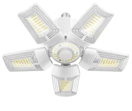 LED GARAGE LIGHT 125W 5000K 100-277VAC E26 5 LEAF WHITE